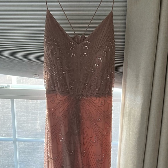 Designer (Adrianna Papell Platinum) Style: 40170 Fabric: Beaded rose gold - Picture 3 of 4